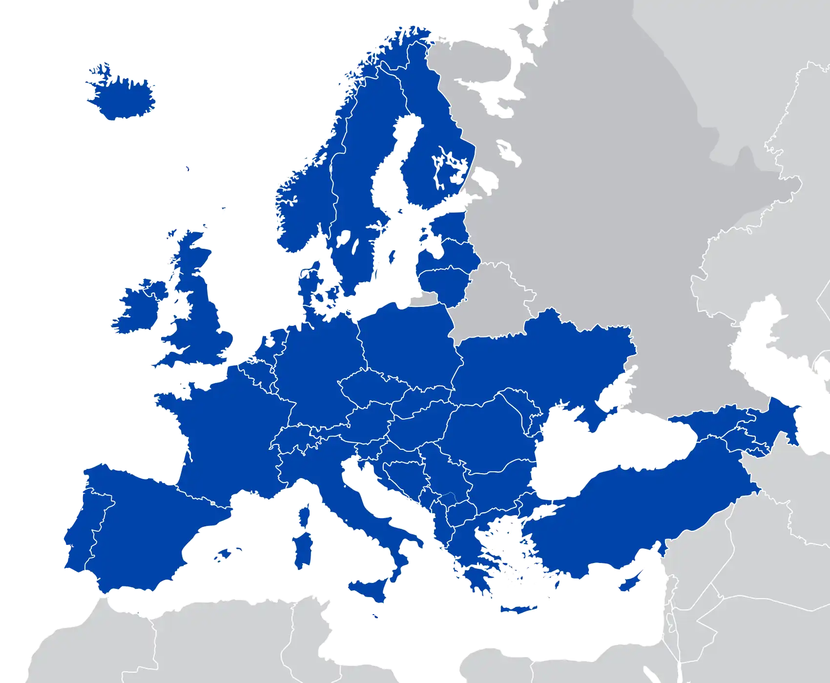 Mapa kierunków transportowych EUROSTAR w Europie